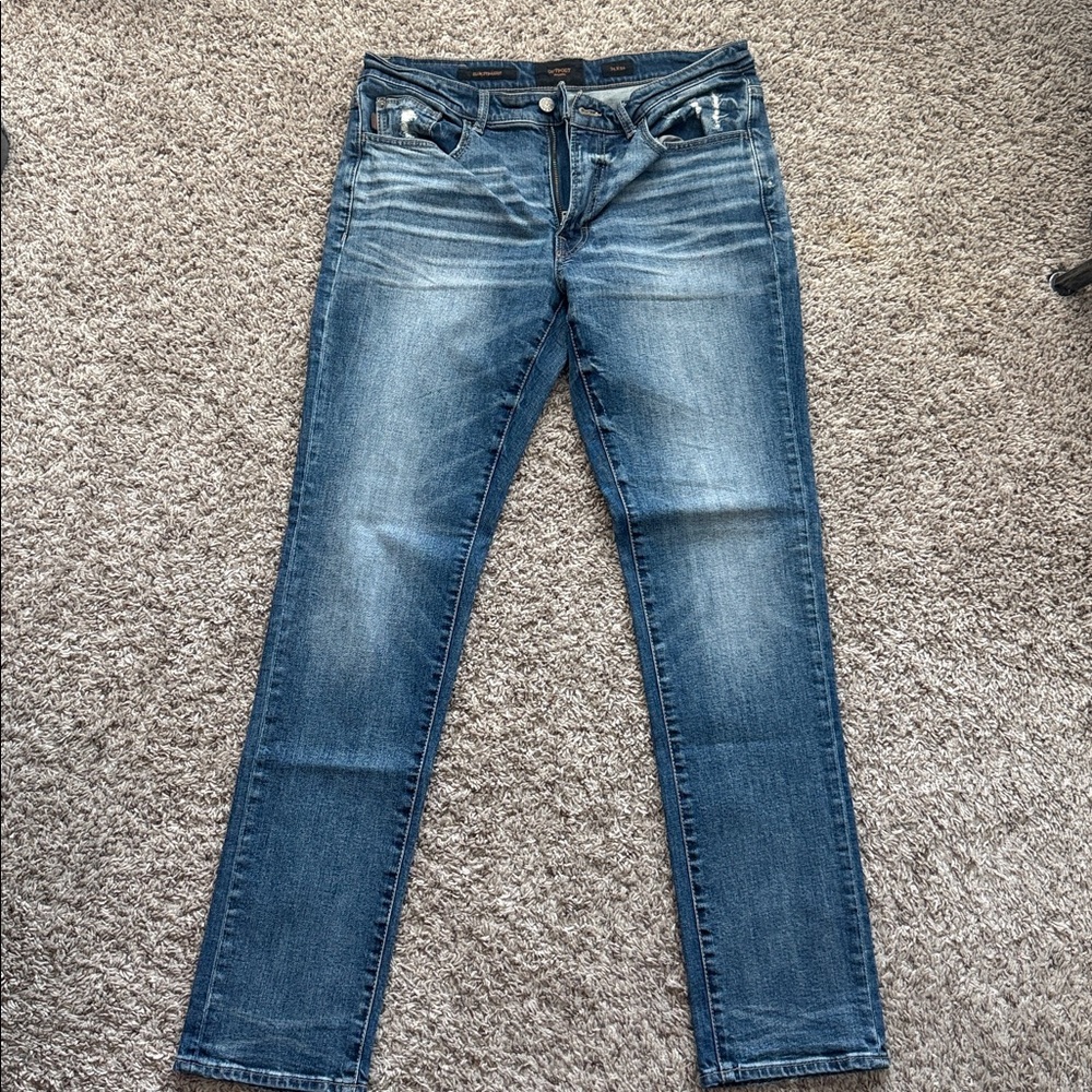 Men's Slim Straight Blue Jeans